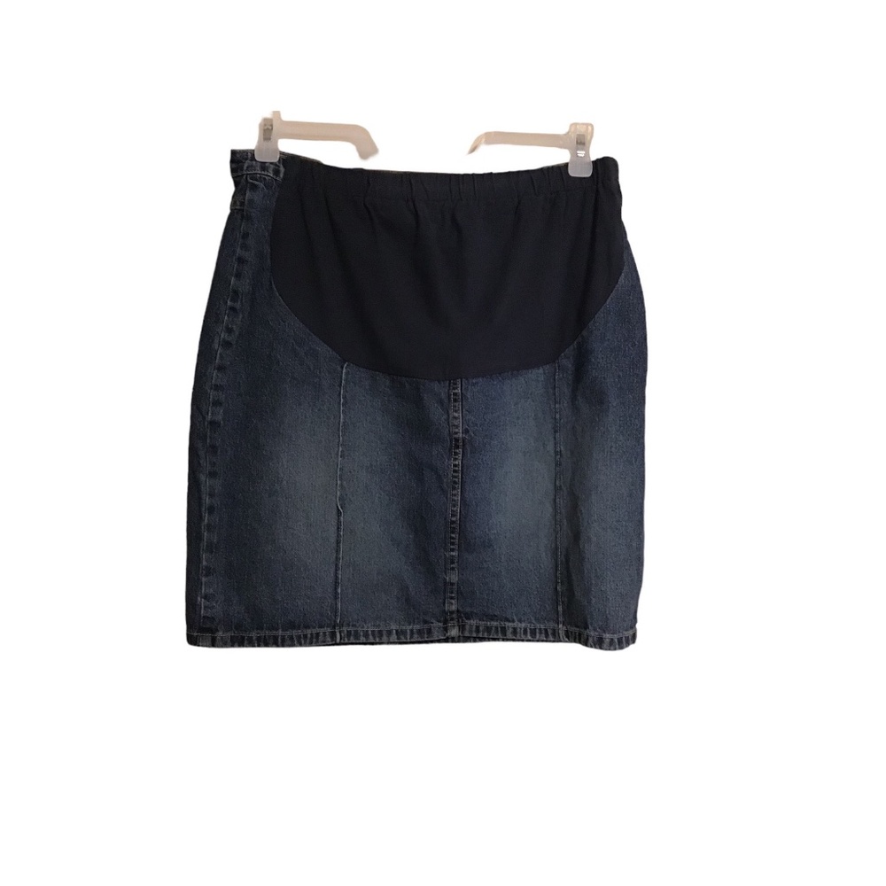 Duo Maternity Jean Skirt Large